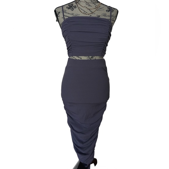 Other - NWT Sexy Two-Piece Skirt Set | Bandage Fit | Ruching Detail | S–L